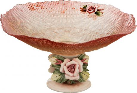 Декоративная чаша Lefard Ruby, 316-1034, розовый, 40 х 40 х 21 см