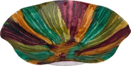 Декоративная чаша Lefard Радуга, 316-887, синий, зеленый, желтый, 42 х 42 х 10 см