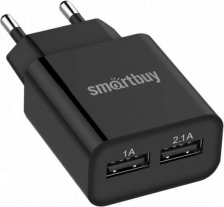 Сетевое зарядное устройство SmartBuy Flash SBP-2010, 2.1 А, черный
