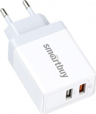Сетевое зарядное устройство SmartBuy Flash SBP-2022, QC 3.0, 2.4А, белый