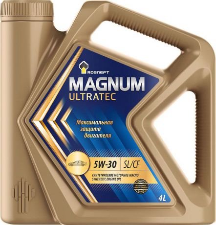 Моторное масло Роснефть Magnum Ultratec, синтетическое, 5W-30, SL/CF, 4 л