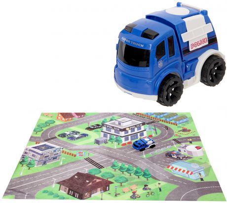 Игровой набор игрушек Полицейский участок, с игровым ковриком и машиной, 2611583