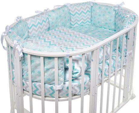 Комплект в кроватку Sweet Baby Colori Blu, 420980, голубой, 5 предметов