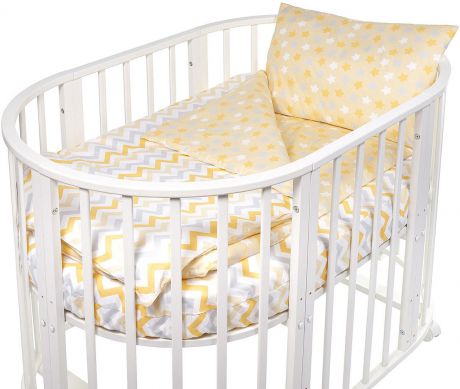 Комплект белья для новорожденных Sweet Baby Colori Giallo, 420988, желтый, 4 предмета