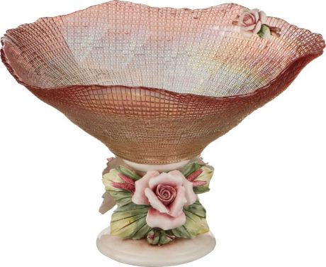 Декоративная чаша Lefard Ruby, 316-1031, розовый, 36 х 36 х 23