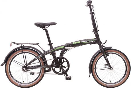 Велосипед складной Novatrack "TG-20", цвет: черный, белый, зеленый, 20"