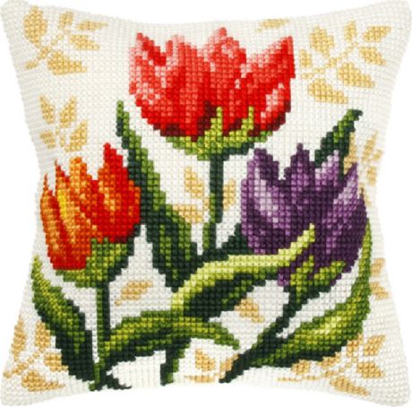 Набор для вышивания подушки полным крестом Orchidea, 9290, разноцветный, 40 х 40 см