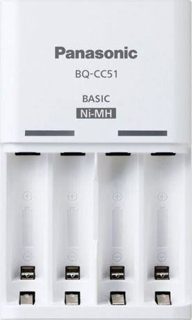 Зарядное устройство Panasonic Basic, BQ-CC51E, для 2 или 4 аккумуляторов типа АА/ААА Ni-MH