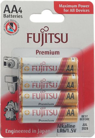 Батарейка щелочная Fujitsu Premium Power, 83970, тип АА, 4 шт