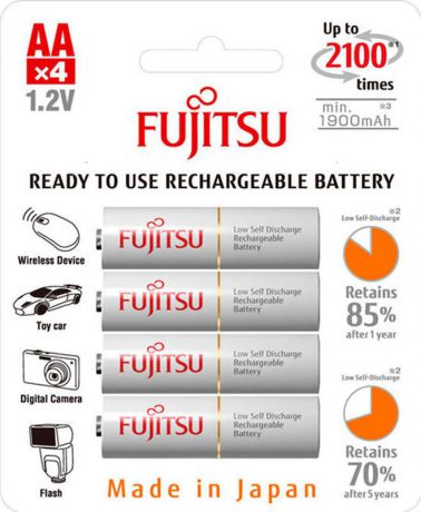 Аккумулятор Fujitsu, FDKB00002, тип АА, 1900 mAh, 4 шт