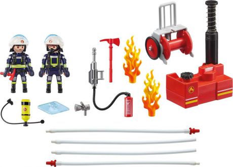 Пластиковый конструктор Playmobil Пожарная служба Пожарные с водяным насосом, 9468pm