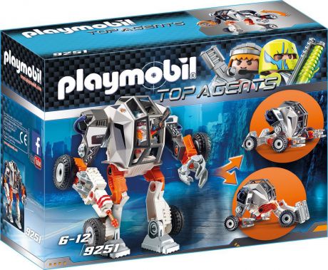 Пластиковый конструктор Playmobil Суперагенты Робот агента T E C, c функцией трансформера, 9251pm