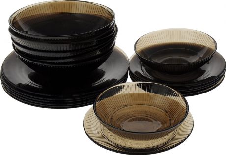 Набор столовой посуды Luminarc Луиз Эклипс, N8081, коричневый