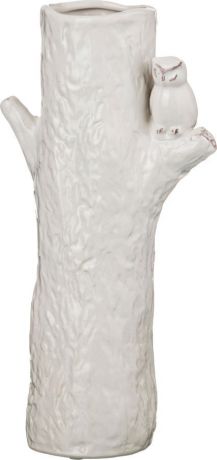 Ваза Lefard Совенок на дереве, 232-182, белый, 12 х 12 х 24 см