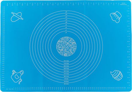 Коврик для теста Mayer & Boch, 88855-1, голубой, 45 х 65 см