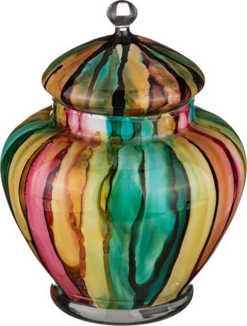 Декоративная чаша Lefard Радуга, 316-890, зеленый, желтый, синий, 22 х 22 х 27 см