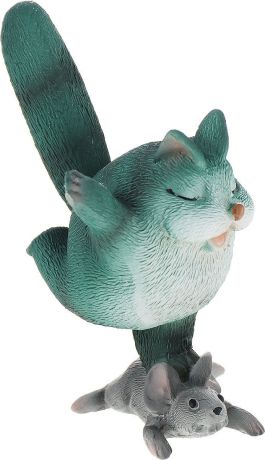 Фигурка декоративная Lefard Кошка с мышкой, 450-345, белый, 6,5 х 5,5 х 8,5 см