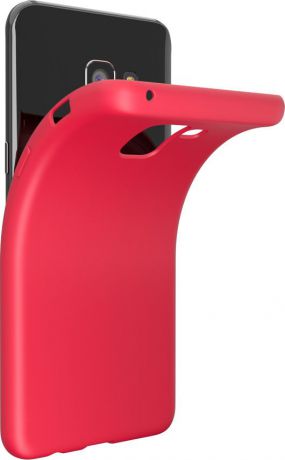 Чехол AnyCase для Samsung Galaxy A8+ (2018), матовый, красный