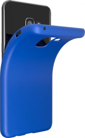 Чехол AnyCase для Samsung Galaxy A8 (2018), матовый, синий