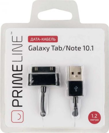Дата-кабель Prime Line для Galaxy Tab/Note 10.1, 1.2 м, черный