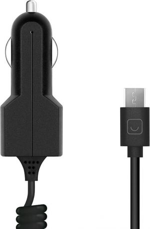 Автомобильное зарядное устройство Prime Line 2209 + кабель micro USB, 2.1A, черный