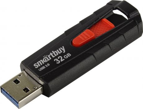 USB Флеш-накопитель SmartBuy Iron, SB32GBIR-K3, 32 ГБ, black red