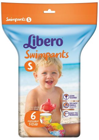 Libero Трусики для плавания Swimpants Small (7-12 кг) 6 шт