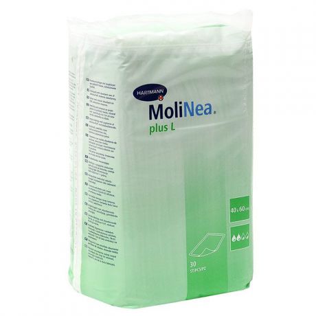 Одноразовые впитывающие пеленки "Molinea (Молинеа) Plus L", 40 см х 60 см, 30 шт
