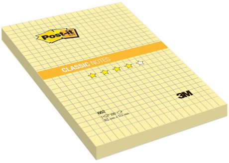 Бумага для заметок "Post-it", с липким слоем, цвет: желтый, 100 листов. 662