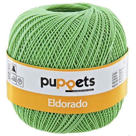 Пряжа для вязания крючком Puppets "Eldorado", цвет: светлая бирюза (07518)