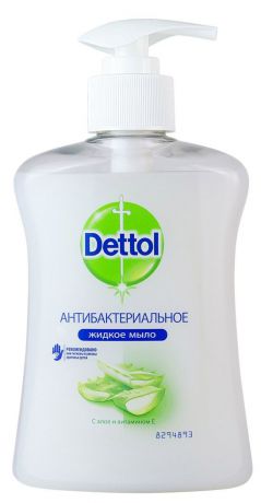 Жидкое мыло Dettol "Увлажнение", с алоэ вера и молочными протеинами, 250 мл