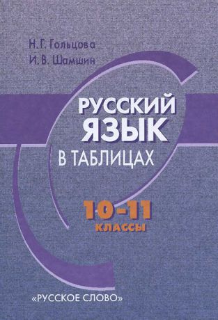 Н. Г. Гольцова, И. В. Шамшин Русский язык в таблицах. 10-11 классы