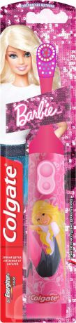 Colgate Зубная щетка "Barbie", электрическая, с мягкой щетиной, цвет: розовый