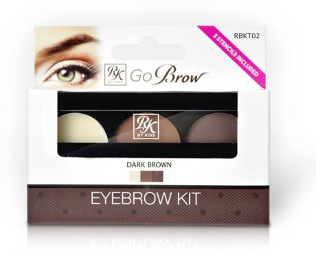 Kiss Набор для моделирования бровей Go Brow Dark Brown Brow Kit Go Brow RBKT02