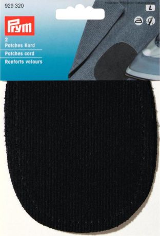 Термозаплатки Prym "Вельвет", цвет: черный, 9,8 см х 14 см, 2 шт