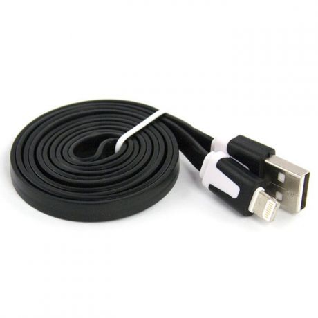 Liberty Project дата-кабель Apple Lightning плоский узкий, Black (европакет)