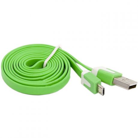 Liberty Project Micro-USB дата-кабель плоский узкий, Green