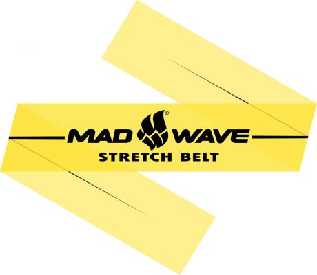 Эспандер Mad Wave "Stretch Band", цвет: желтый, 150 см х 15 см х 0,02 см