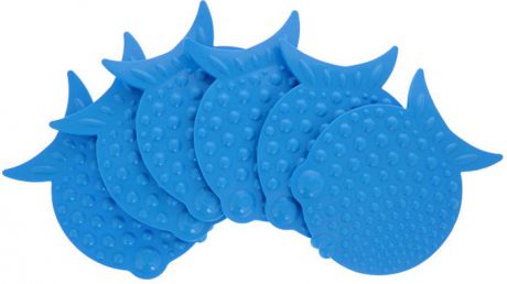 Набор мини-ковриков для ванной "Перламутровая рыба", цвет в ассортименте, 6 шт