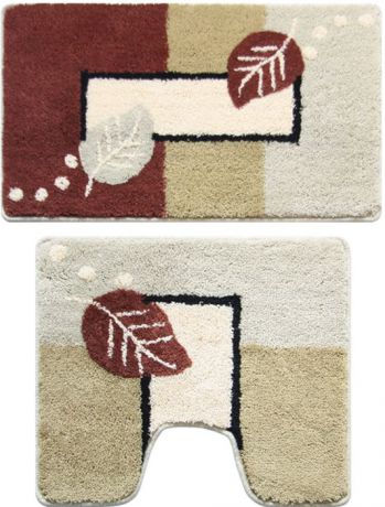 Набор ковриков для ванной комнаты Milardo "Late Autumn", 2 шт