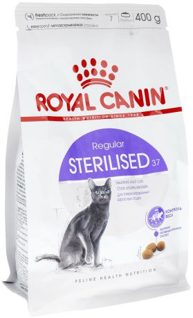 Корм сухой Royal Canin "Sterilised 37", для взрослых стерилизованных кошек, 400 г