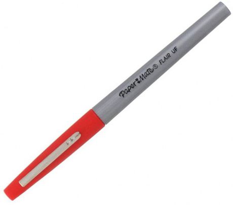 Ручка-роллер FLAIR UF, металлич. корпус, с колпачком, быстросохнущие чернила, красный, 0,8 мм
