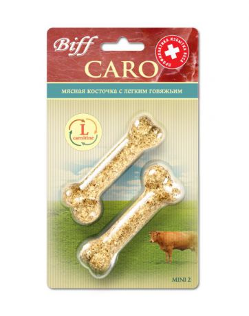 Лакомство для собак Biff "Caro" мясная косточка с говяжьим легким, 2 шт