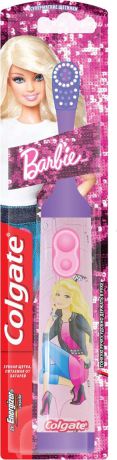 Colgate Зубная щетка "Barbie", электрическая, с мягкой щетиной, цвет: фиолетовый