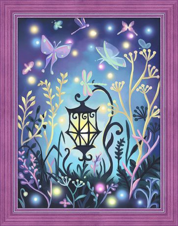 Картина стразами Алмазная Живопись "Волшебный фонарь" (АЖ-1612), 30 цветов, 30х40 см