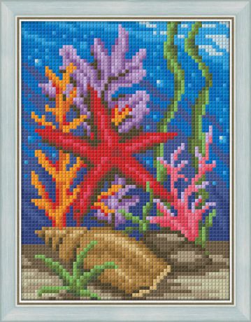 Картина стразами Алмазная Живопись "Подводный мир" (АЖ-1363), 25 цветов, 15х20 см