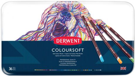 Derwent Набор цветных карандашей Coloursoft 36 цветов