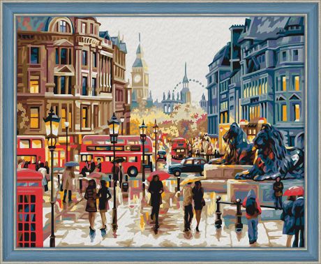 Картина по номерам Мосфа "Осень в Лондоне" 7С-0017, 21 цвет, 40см*50см