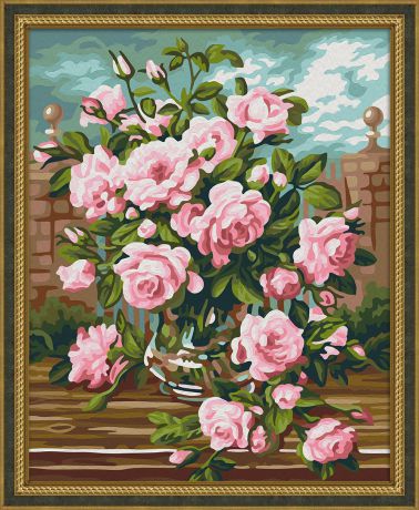 Набор для рисования по номерам Мосфа "Розовый букет", 40 х 50 см