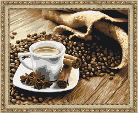 Картина по номерам Мосфа "Аромат кофе" (7C-0252), 18 цветов, 40см*50см
